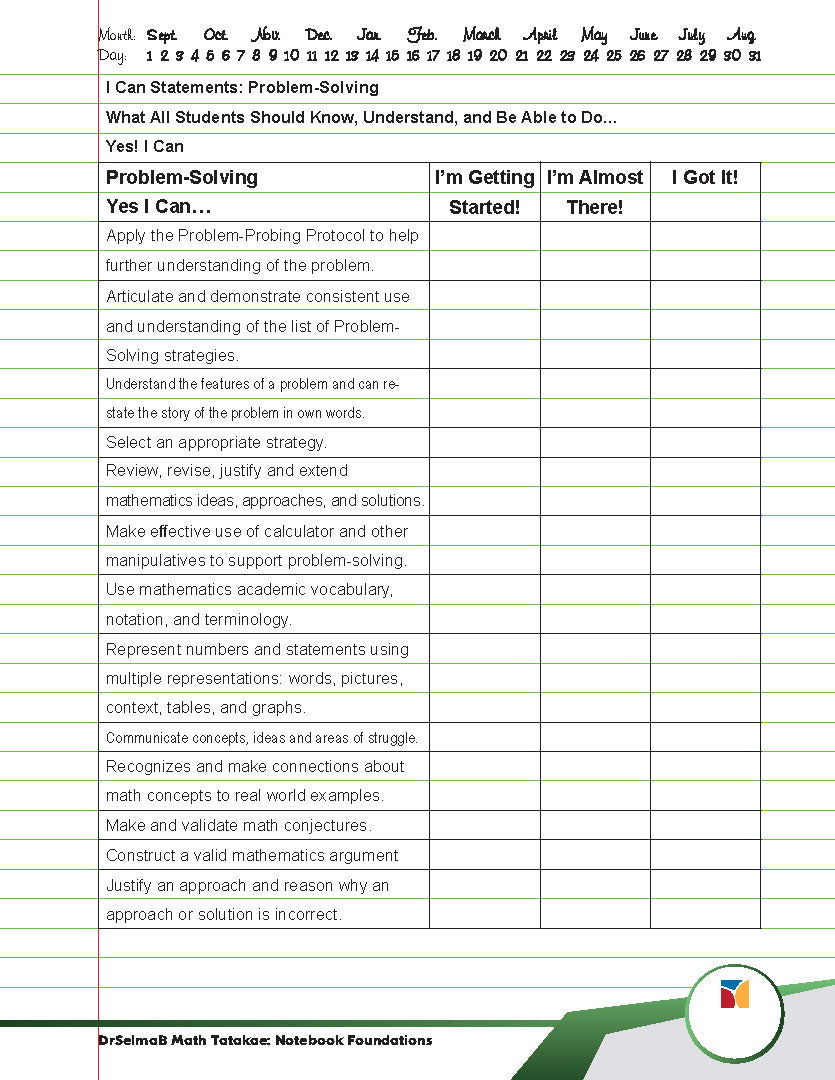 DrSelmaB Math Tatakae: Notebook Foundations