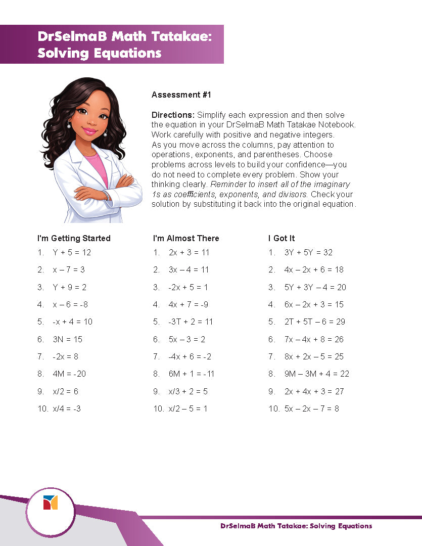 DrSelmaB Math Tatakae: Solving Equations